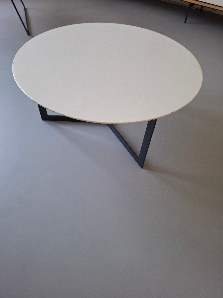 Ronde salontafel - opknapper, Huis en Inrichting, Tafels | Bijzettafels, Ophalen, Minder dan 45 cm, Gebruikt, Rond