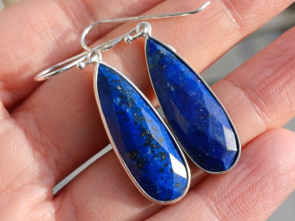 Vanoli 925 zilveren oorbellen met lapislazuli, Sieraden, Tassen en Uiterlijk, Daiva1973@hotmail.com, Hangers, Vanoli, Blauw