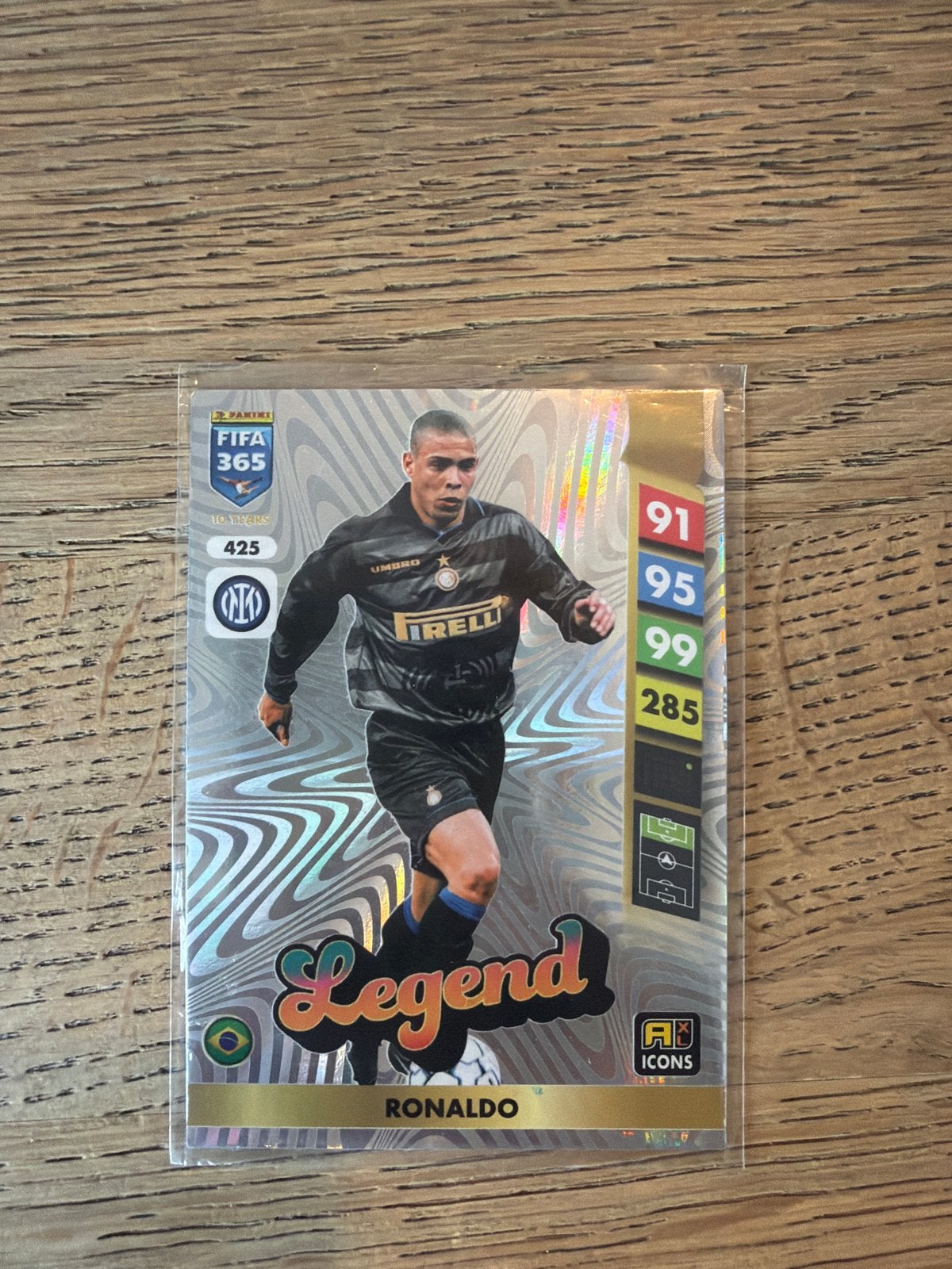 Ronaldo Nazario Legend Kaart FIFA Adrenalyn, Verzamelen, Sportartikelen en Voetbal, Ophalen of Verzenden, Zo goed als nieuw, Buitenlandse clubs