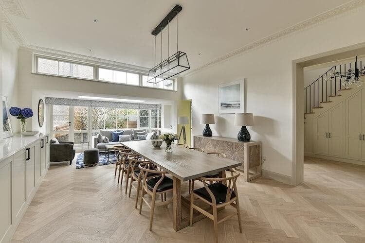 EIKEN VISGRAAT VLOER VISGRAAT PARKET Kant en klaar vloeren, Ophalen of Verzenden, Nieuw, 75 m² of meer, Parket