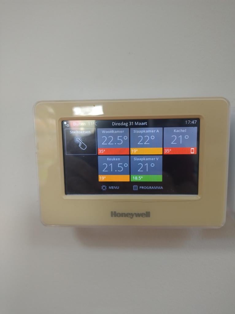 Honeywell Evohome ATC928G3000 Wifi- thermostaat met ATF600, Ophalen of Verzenden, Slimme thermostaat, Gebruikt