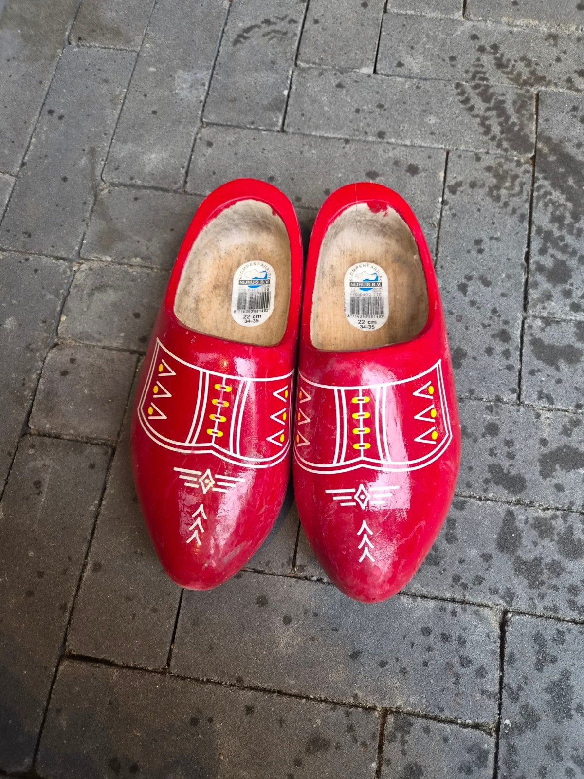 Traditionele Klompen - Rood met decoratie, Ophalen of Verzenden