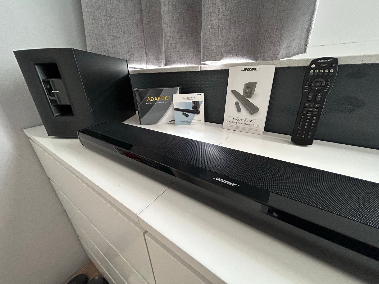 Bose CineMate 1 SR Soundbar met Acoustimass module, Ophalen, Gebruikt