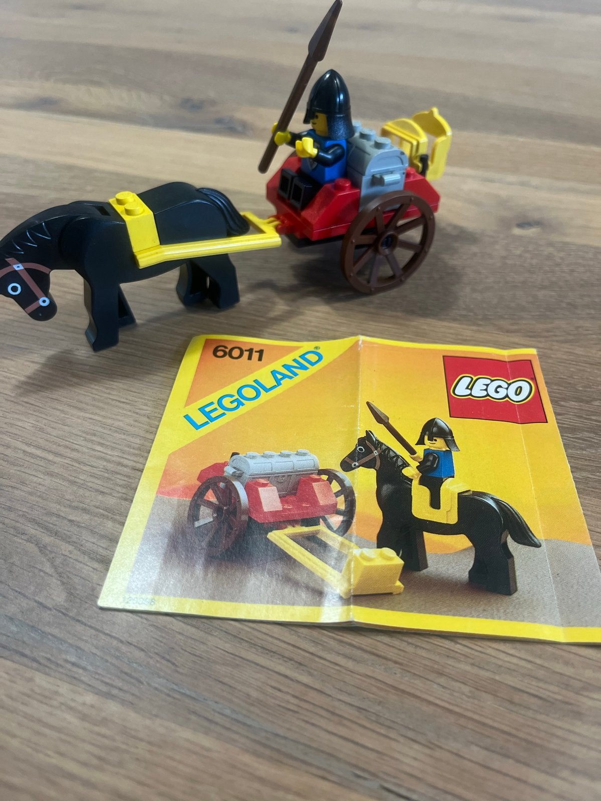 LEGO Legoland 6011 Ridder met strijdwagen en paard, Gebruikt, Lego, Castle, Complete set