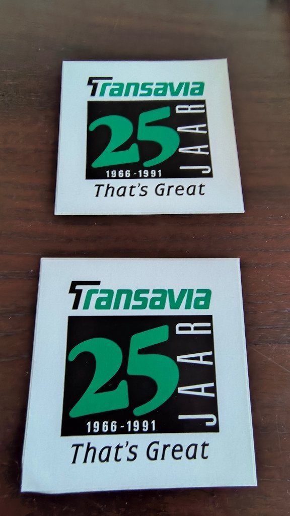 luchtvaartstickers Transavia, Canadian, Britannia, Verzenden, Zo goed als nieuw, Bedrijf of Vereniging