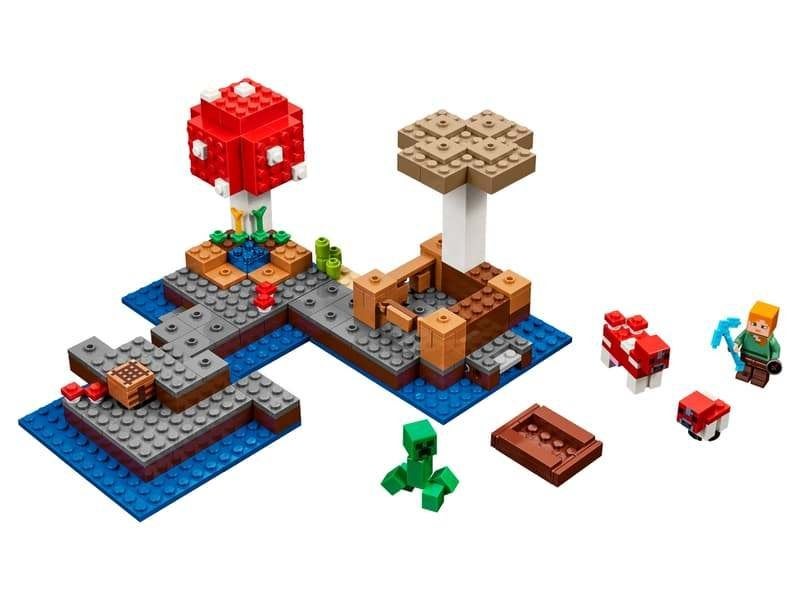 Lego minicraft 21129 Het Paddenstoeleiland, Minecraft, Lego, Ophalen of Verzenden, Zo goed als nieuw