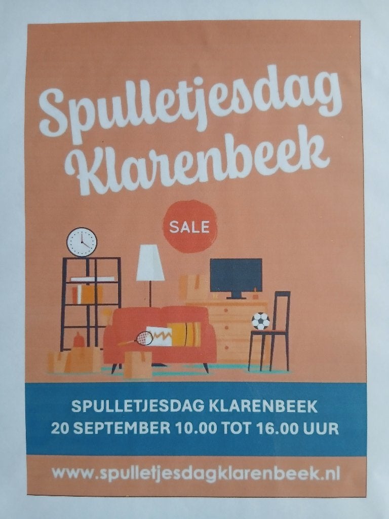 rommelmarkt, spulletjesdag in Klarenbeek 20 September, Ophalen, Zo goed als nieuw