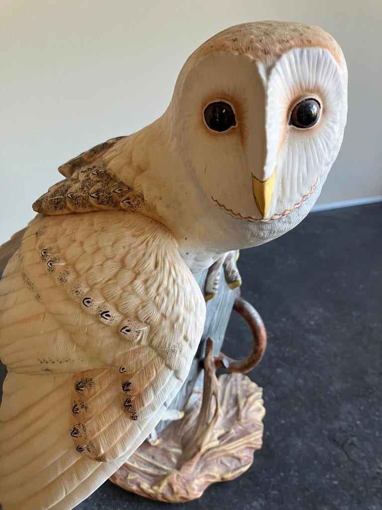 The Barn Owl porceleinen Uil van Franklin Mint, Dieren en Toebehoren, Vogels | Overige Vogels, Geslacht onbekend, Roofvogel
