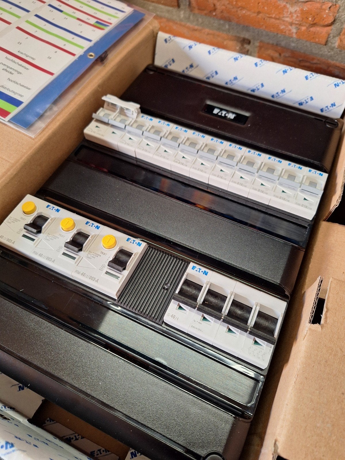 Eaton groepenkast  3 fase 10 groepen met kookgroep, Ophalen of Verzenden, Nieuw, Overige typen