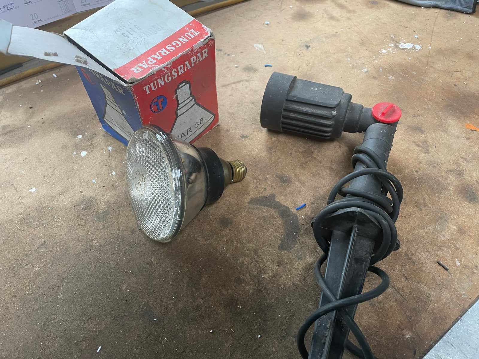 3x Tungsrapar AR 38 lamp met prikspot, Ophalen, Kunststof, Minder dan 50 watt, Nieuw