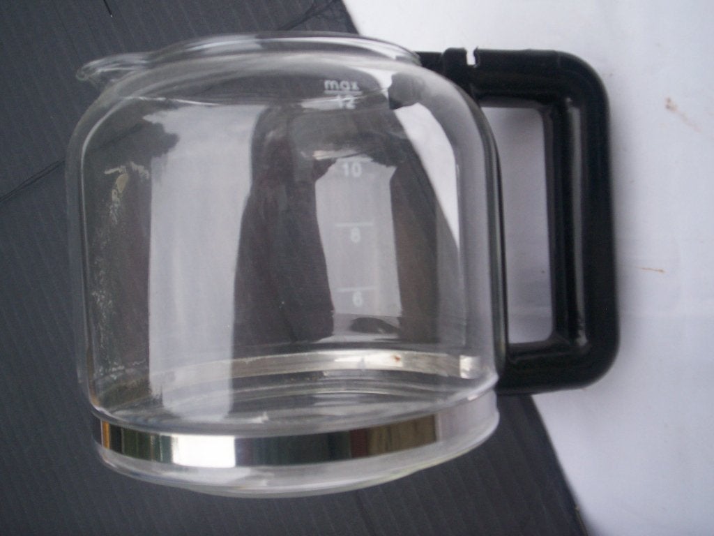 1x KOFFIEKAN rond glas 1,5 Ltr 13x12cm Theekan -GEEN Deksel!, Huis en Inrichting, Ophalen of Verzenden, Gebruikt