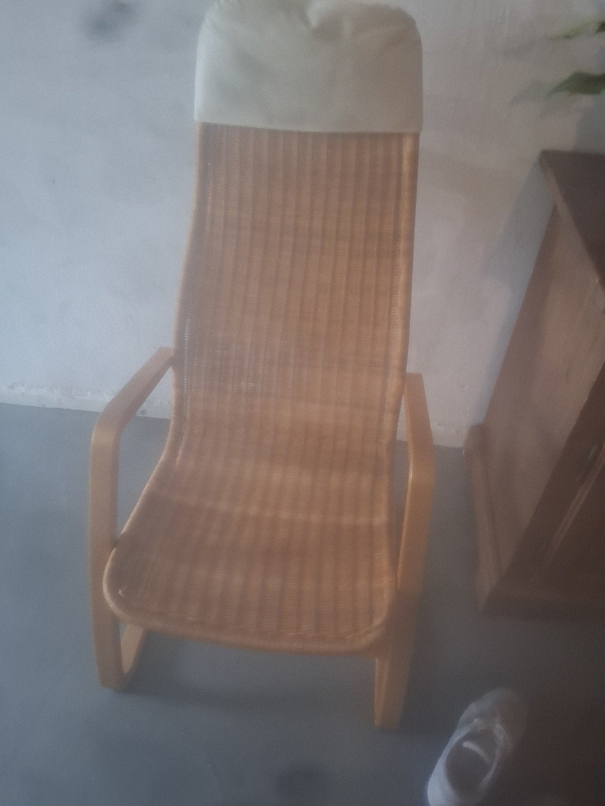 Ikea Oland rotan stoel /fauteuil ,vintage retro..., Ophalen, Bruin, Riet of Rotan, Zo goed als nieuw