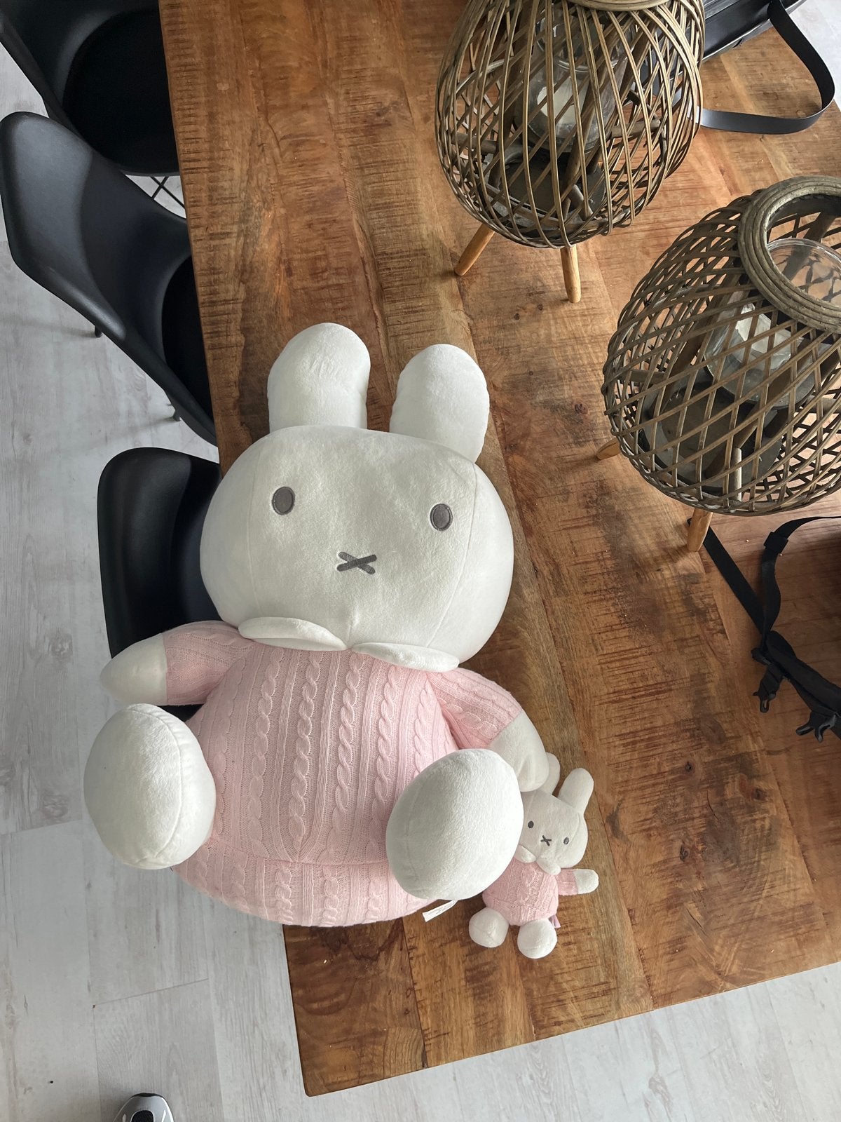 Nijntje knuffel roze, Ophalen of Verzenden, Zo goed als nieuw, Rammelaar, Met geluid