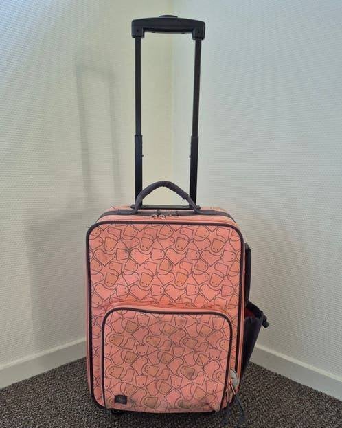 Unieke Lässig Spooky glow in the dark trolley / koffer, Overige materialen, Wieltjes, Gebruikt, Minder dan 50 cm