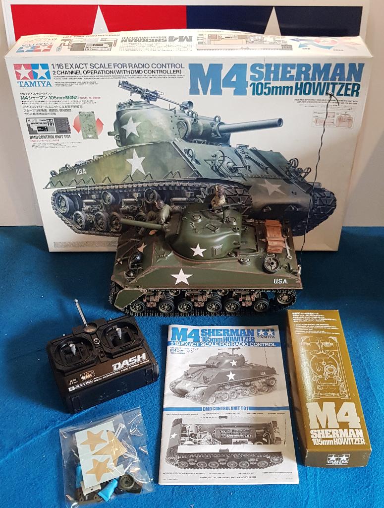 Tamiya M4 Sherman 105mm Howitzer RC Tank #56005 (1998), Verzenden, Nieuw