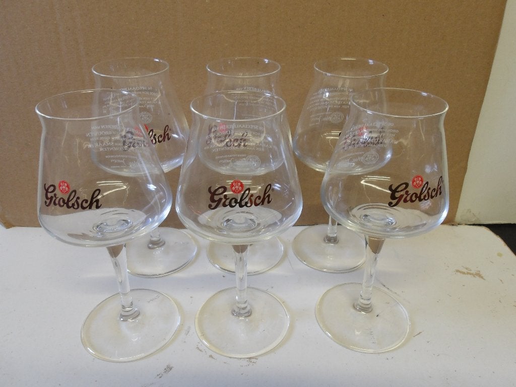 Grolsch glazenset (nr.9) 6 stuks, Ophalen of Verzenden, Nieuw, Glas of Glazen, Grolsch