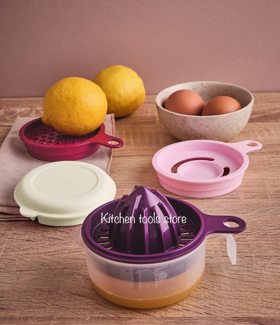 Tupperware roze Koksmaatje 3in1 rasp pers en eierscheider, Ophalen of Verzenden, Nieuw, Overige typen