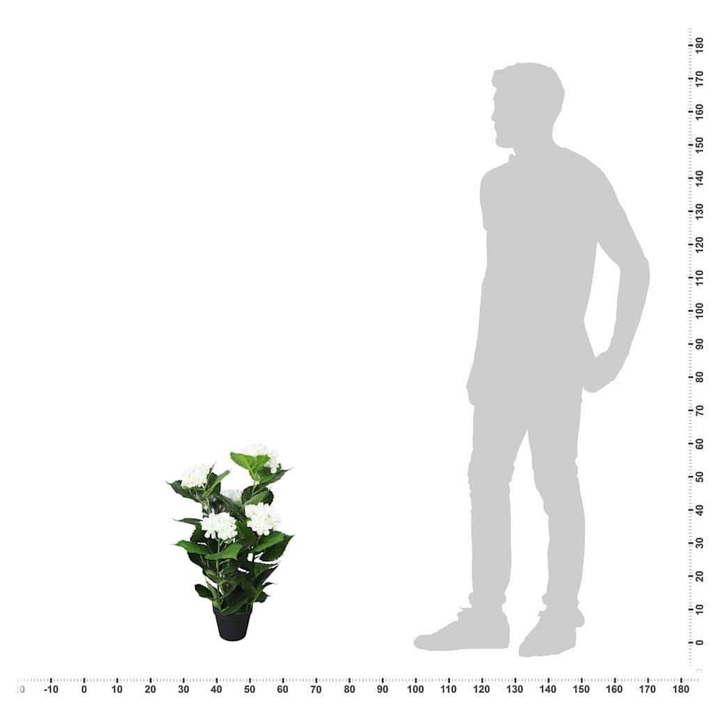 Kunstplant hortensia kamerplant pot 60cm wit GRATIS BEZORGD!, Binnen, Verzenden, Met pot of vaas, Nieuw