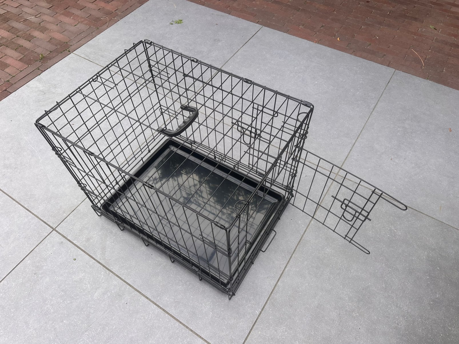 Hondenbench - zwart: 60 x 44 x 50, Dieren en Toebehoren, Minder dan 65 cm, Ophalen of Verzenden, Zo goed als nieuw, Minder dan 75 cm
