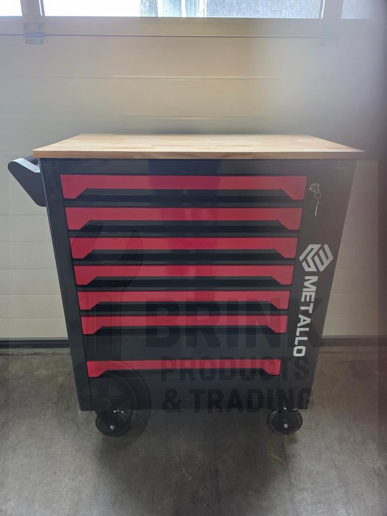 Mooie Metallo gereedschapswagen met houten werkblad, Doe-het-zelf en Verbouw, Gereedschap | Handgereedschap, Ophalen of Verzenden