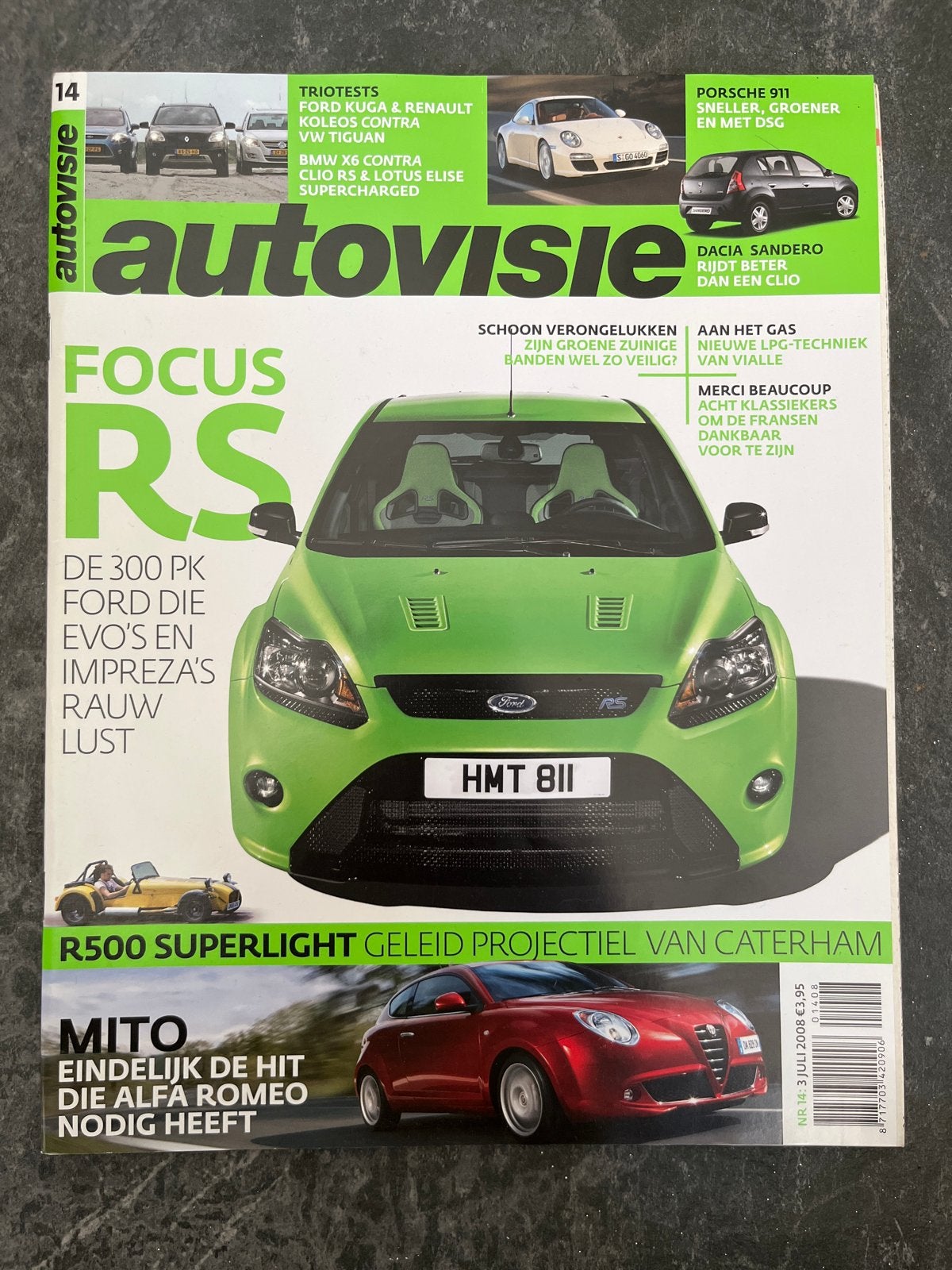 Autovisie 2008 - Focus RS, Alfa Romeo MiTo, Dacia, Boeken, Ophalen of Verzenden, Zo goed als nieuw
