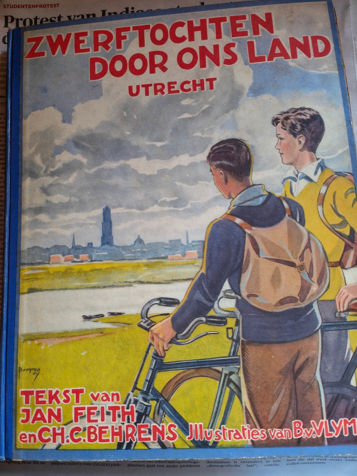 1931 Zwerftochten door ons land - Utrecht (1931) met plaatje, Antiek en Kunst, Ophalen of Verzenden, Jan Feith en Ch.C. Behrens