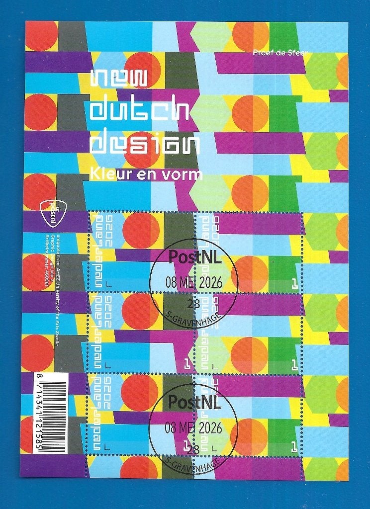 New Dutch Design – Proef de sfeer (gestempeld postzegelvel), Postzegels en Munten, Verzenden, Na 1940, Gestempeld