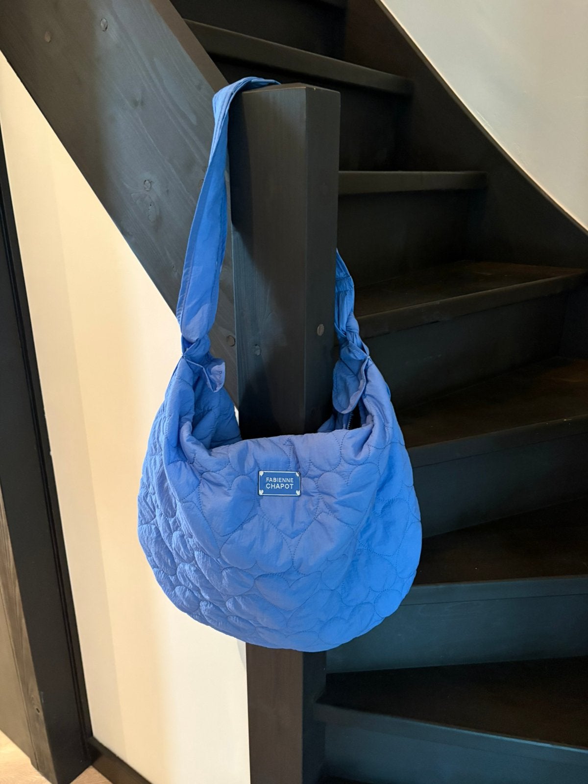 Fabienne Chapot tas kleur blauw, Ophalen of Verzenden, Zo goed als nieuw, Blauw, Schoudertasje