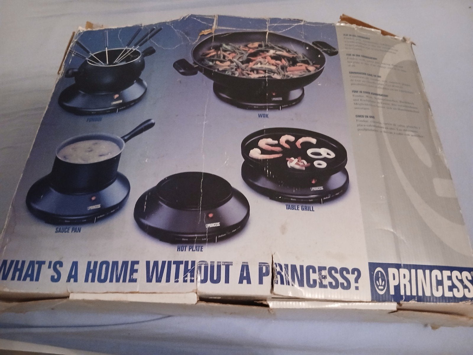Princess wok/kook/fondue/grill set, Overige materialen, Gebruikt, Ophalen of Verzenden, Overige merken