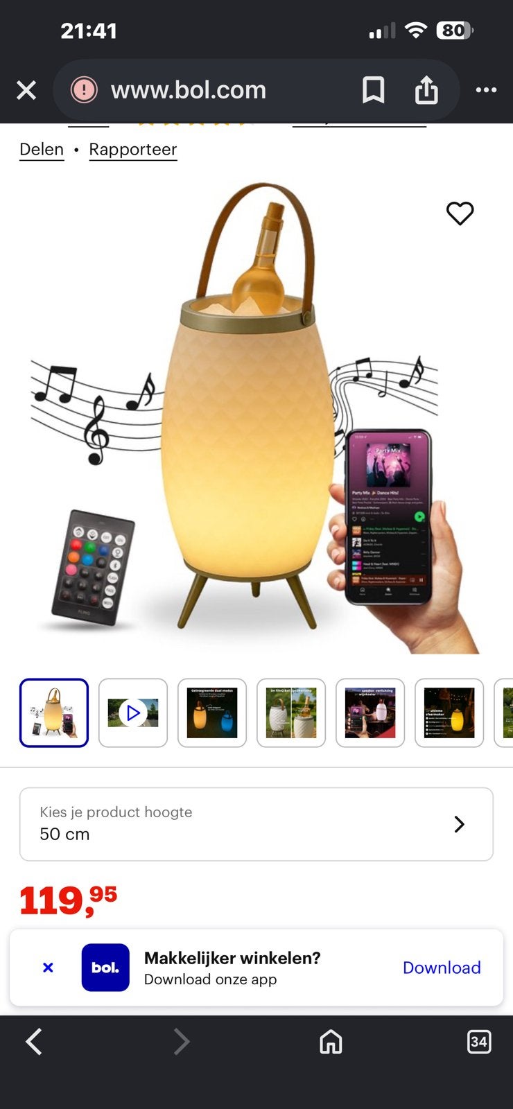 Speaker lamp, Ophalen of Verzenden, Zo goed als nieuw