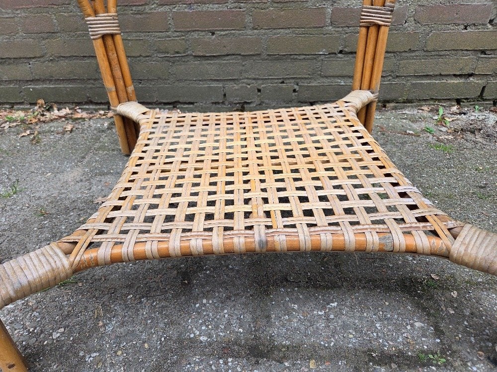 rotan rohe salontafel rond vintage, Huis en Inrichting, Ophalen of Verzenden, 'T Olde Gre-j, Info@toldegrej.nl, Endepoelstraat 20f Didam