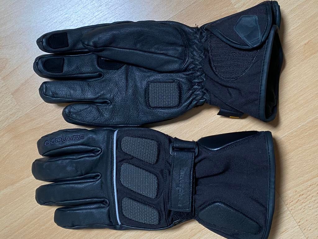 Te koop leren motor handschoenen (zwart)., Motoren, Ophalen, Tweedehands, Handschoenen