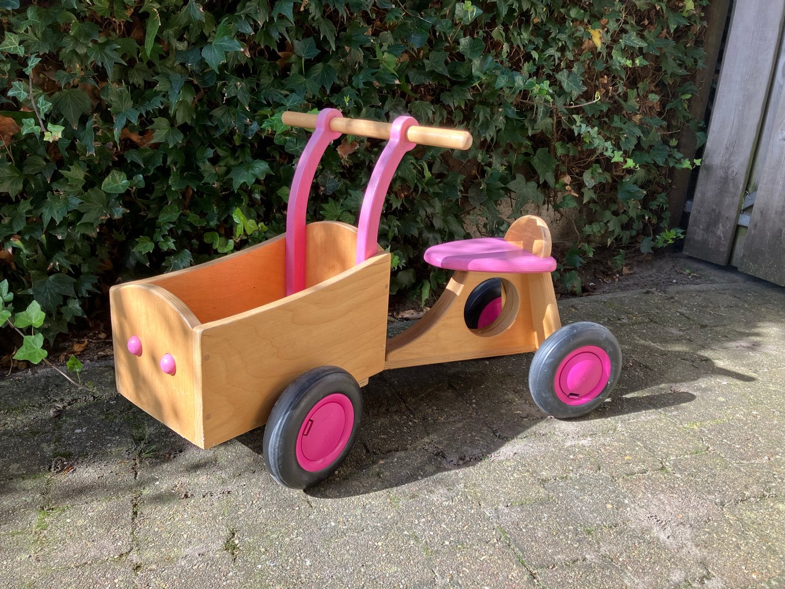 Houten bakfietsje, Ophalen, Gebruikt, Loopfiets