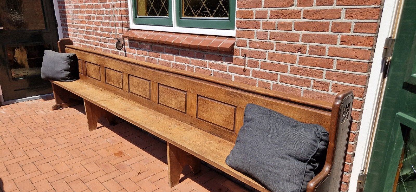 mooie kerk bank, Ophalen, Hout