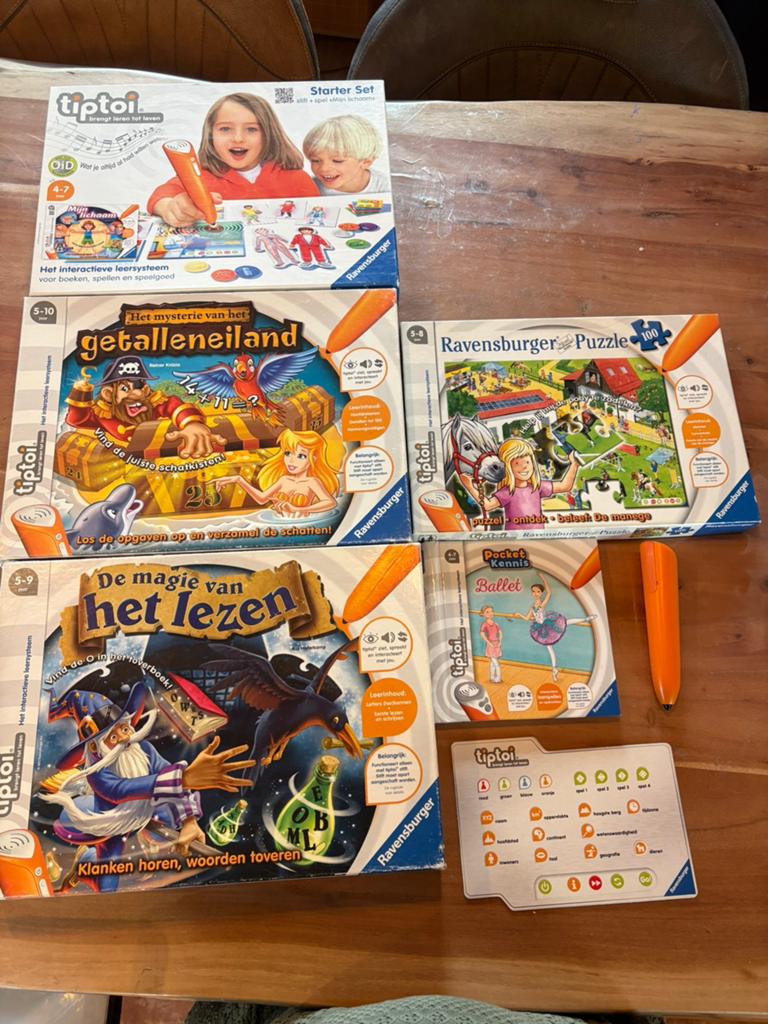 Tiptoi 5x met pen, Hobby en Vrije tijd, Gezelschapsspellen | Bordspellen, Ophalen of Verzenden, Gebruikt