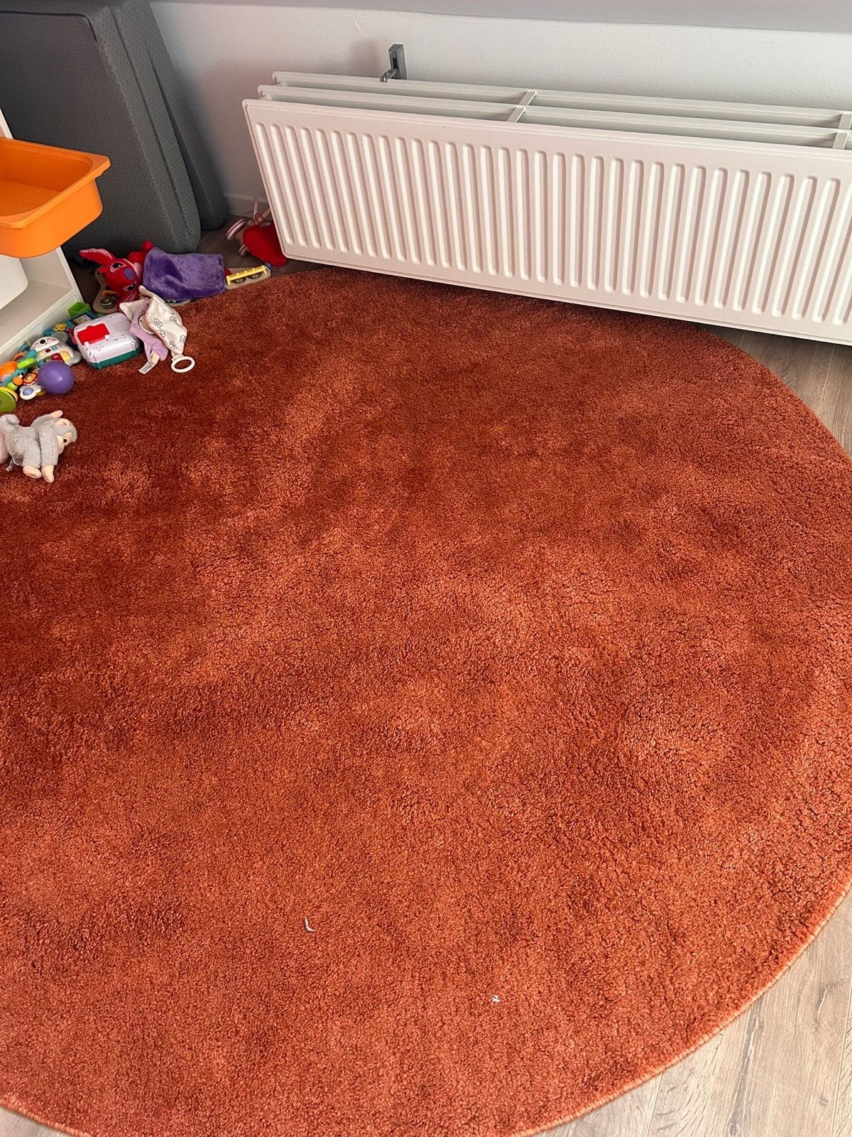 Rond terracotta vloerkleed - 200 cm, Huis en Inrichting, Stoffering | Tapijten en Kleden, Ophalen, 150 tot 200 cm, Rond, Oranje