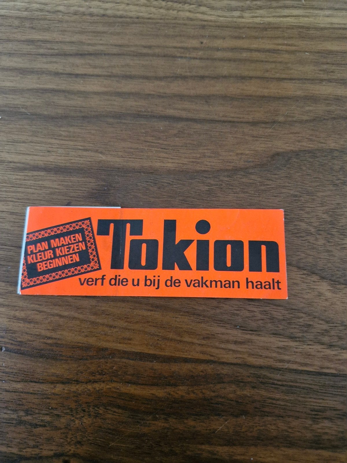 8794  Tokion Verf Sticker - 'Verf die u bij de vakman haal, Verzamelen, Ophalen of Verzenden, Nieuw, Merk