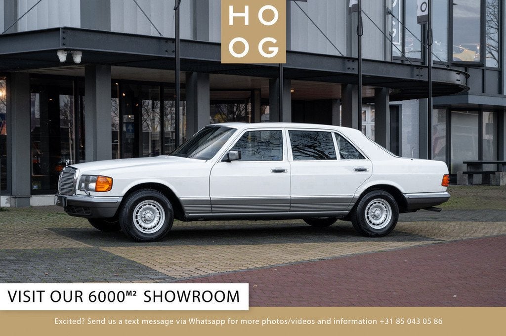 Mercedes-Benz S-Klasse 500 SEL ( W126 ) (bj 1984, automaat), Auto's, 4973 cc, Zwart, Overige brandstoffen, Wit
