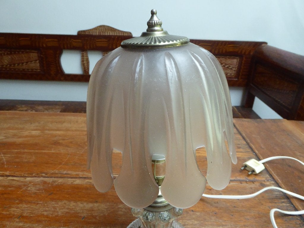 Vintage glazen lampje, Antiek en Kunst, Ophalen of Verzenden