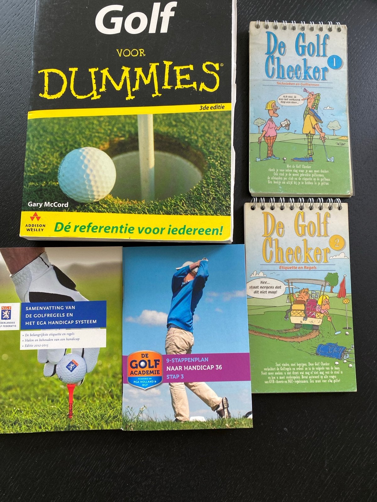 Golfboeken set: Golf voor Dummies, Golf Checker, Golfregels, Ophalen of Verzenden, Gebruikt, Overige typen, Overige merken