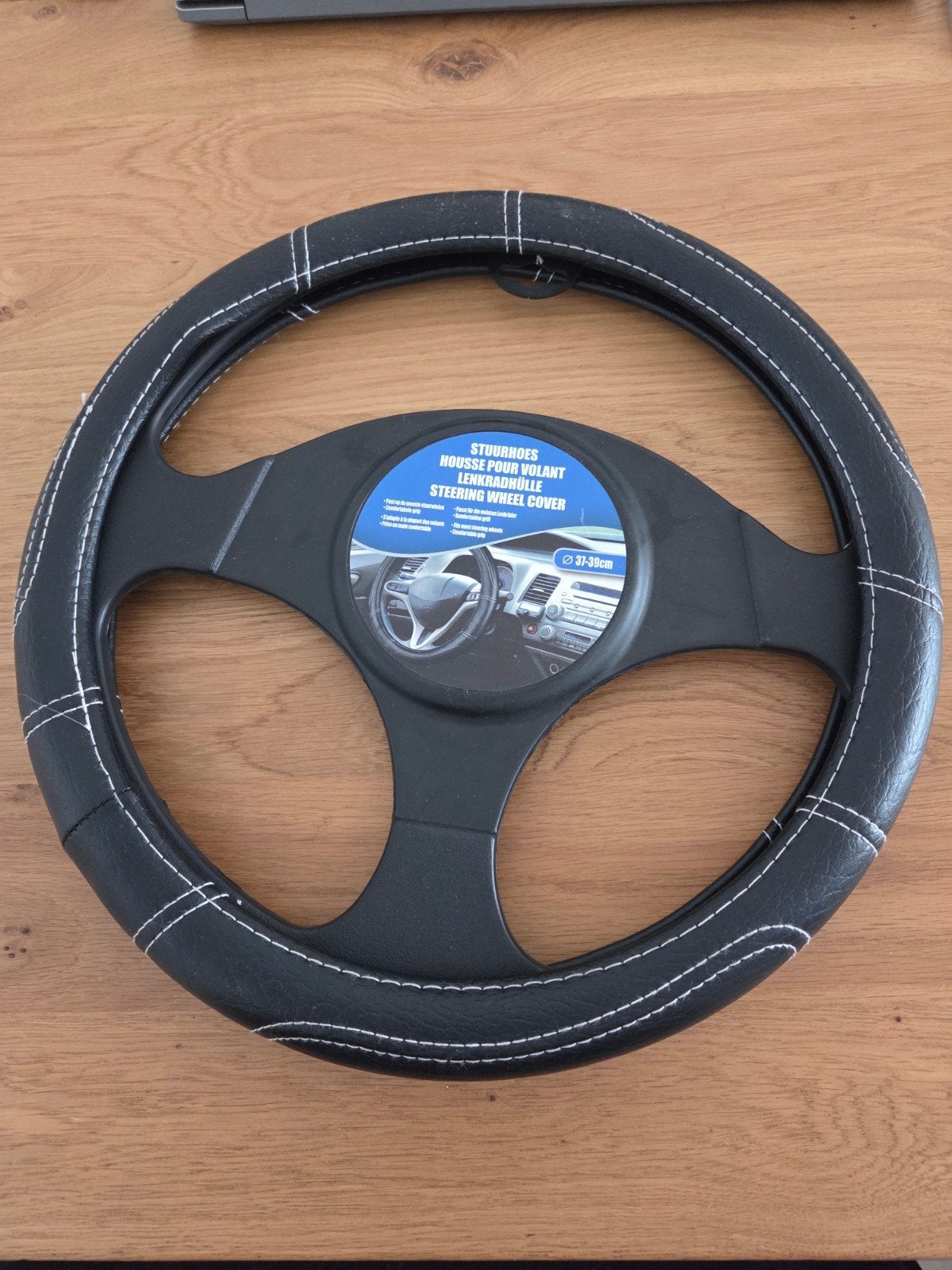Nieuwe Stuurhoes Zwart met Wit Stiksel (37-39cm), Ophalen of Verzenden, Nieuw