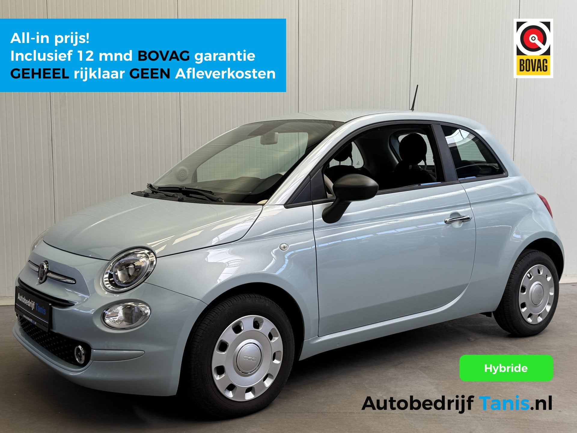 Fiat 500 1.0 Hybrid Dolcevita Finale AIRCO-NAVI by CARPLAY-M, Voorwielaandrijving, 12 maanden, Stof, Gebruikt