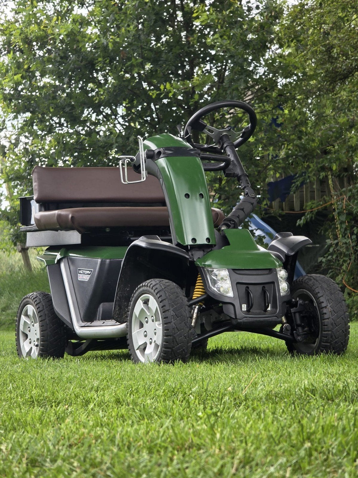 Pride Victory XL 140S John Deere, straatlegaal, gaspedaal, Tuin en Terras, Zitmaaiers, Gebruikt, Ophalen of Verzenden