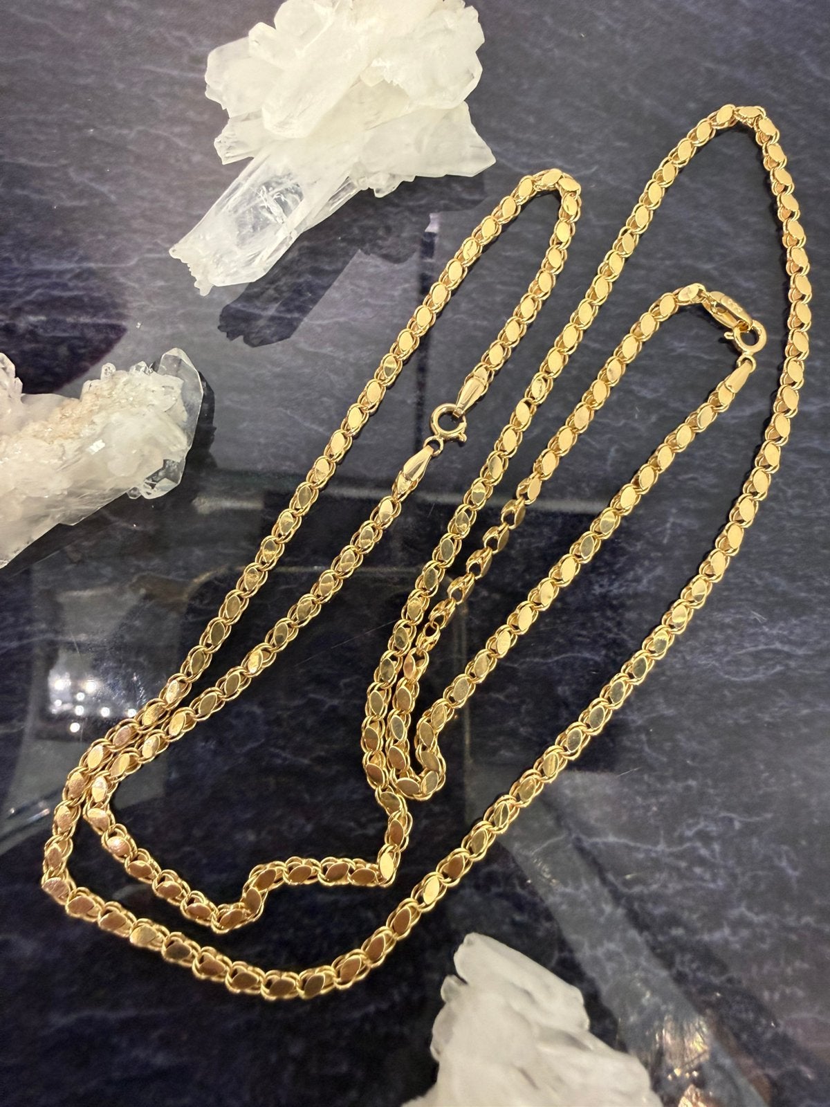 Prachtige 14 karaats gouden set ketting en armband, Sieraden, Tassen en Uiterlijk, Kettingen, Ophalen of Verzenden, Nieuw, Goud