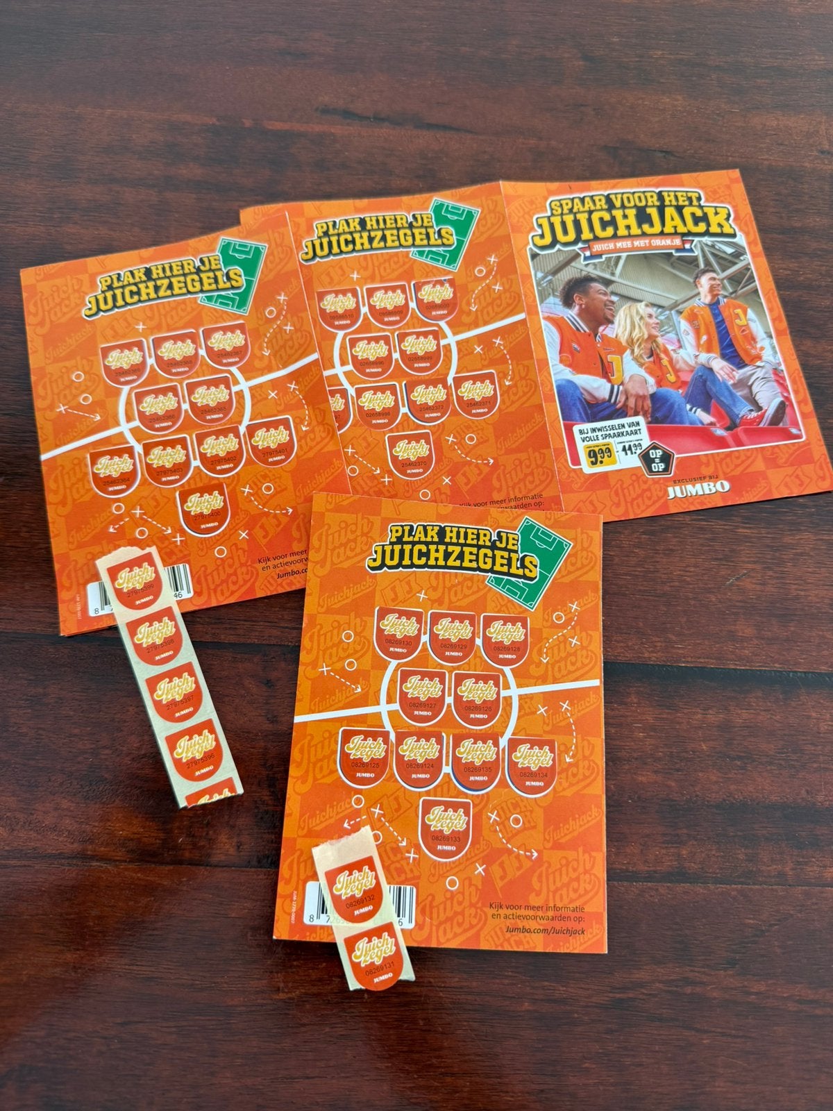 3x volle spaarkaart juichjack, Verzamelen, Supermarktacties, Jumbo, Ophalen