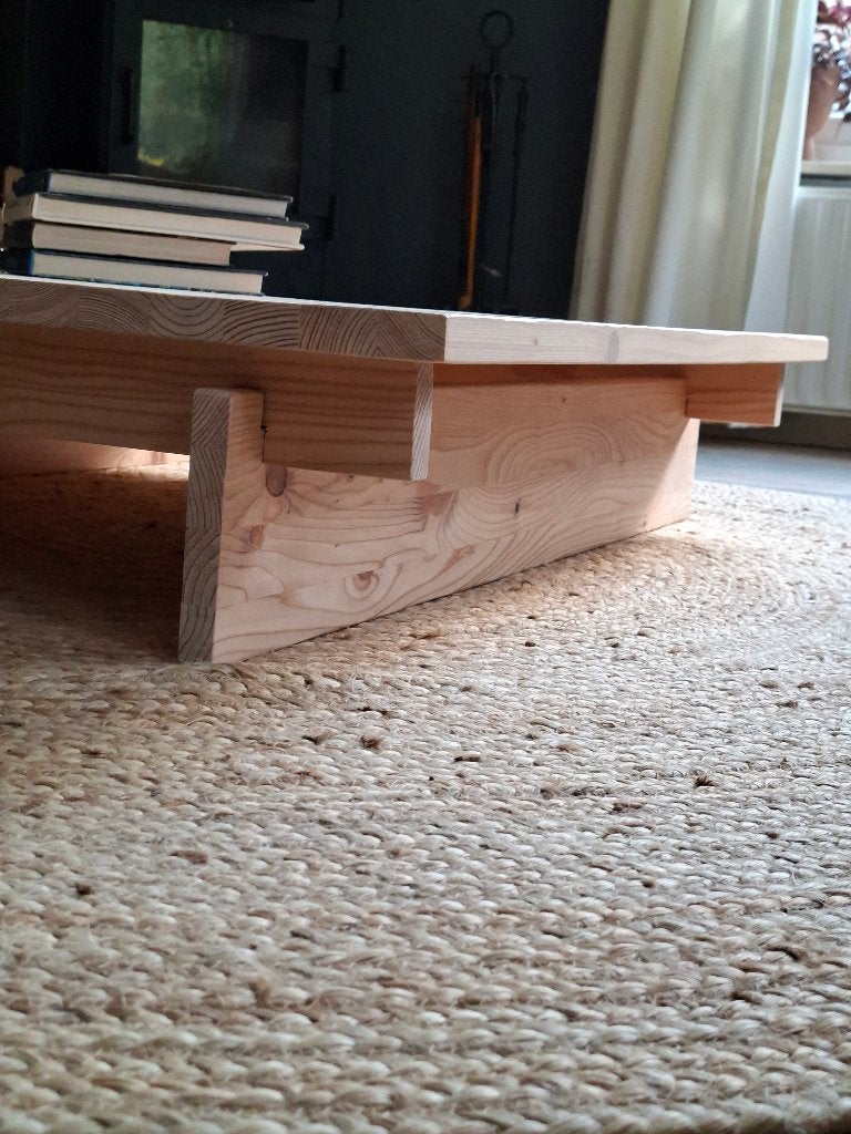 Laatste Japandi salontafel voor een fijne sfeer in huis., Huis en Inrichting, Ophalen, Japandi, 50 tot 100 cm, Vierkant