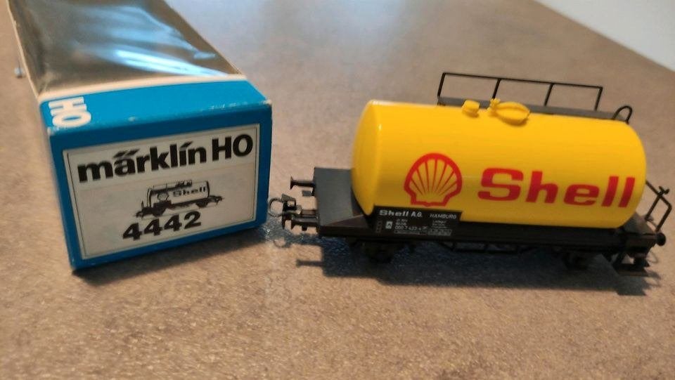 marklin SHELL  wagen o v p 4442, Wisselstroom, Wagon, Ophalen of Verzenden, Zo goed als nieuw