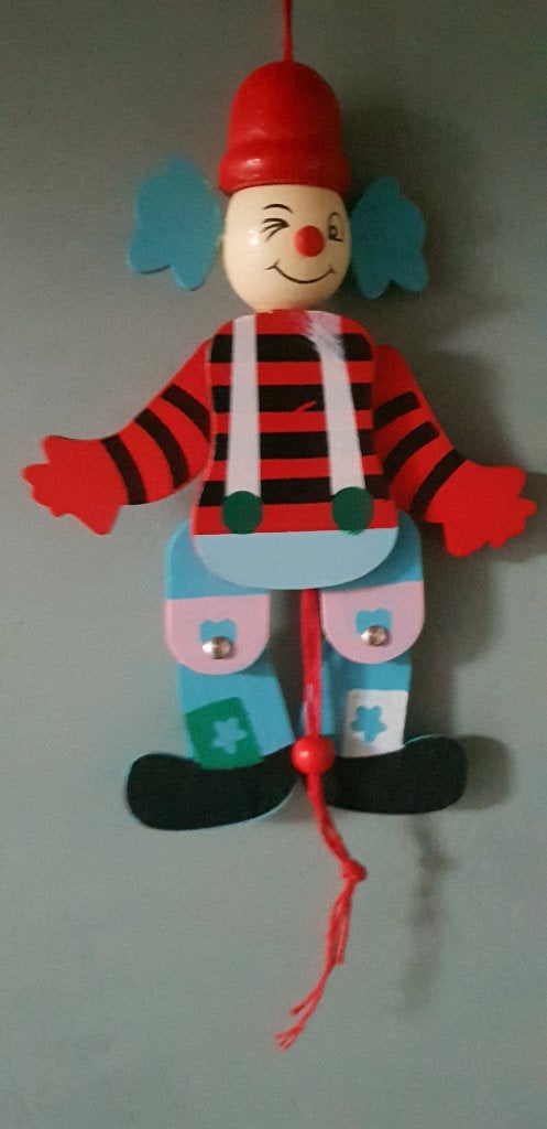 Clown Marionette Trekpop (met Gratis verzending), Verzenden, Nieuw, Overige typen