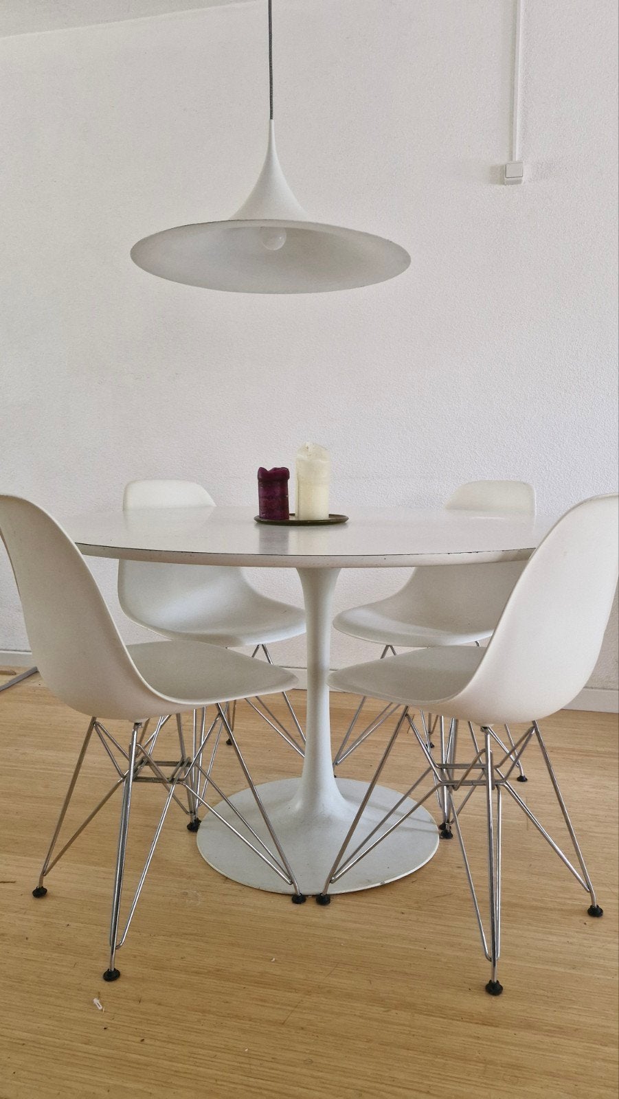 origi tafel vintage plus 4x vitra stoelen, Ophalen, Gebruikt