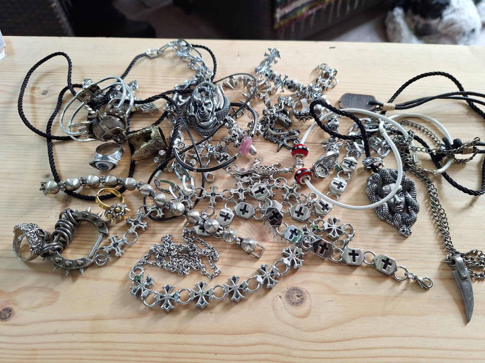 Partij 26 stuks gothic/rave sieraden, Ophalen of Verzenden, Nieuw